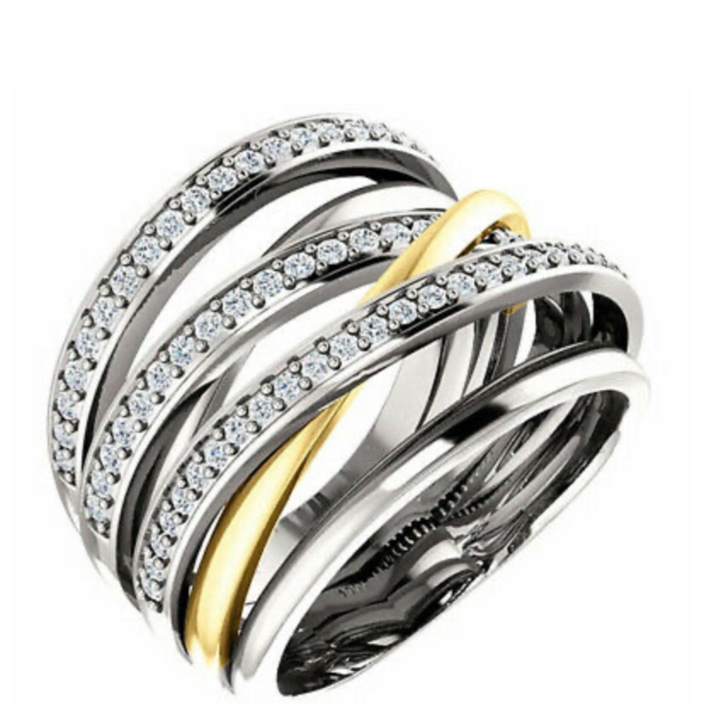 NEW Gold/Silver Stamped 925 Ring